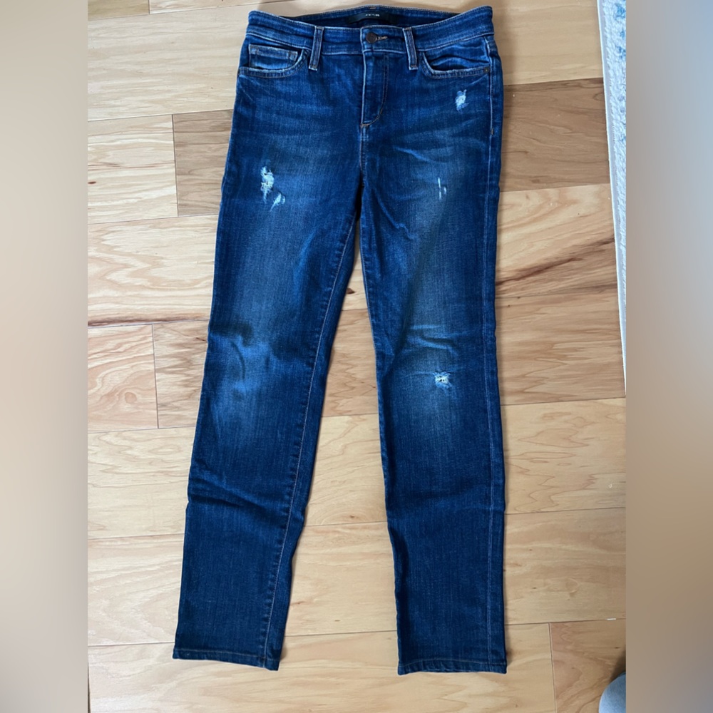 Joe’s distressed straight leg jeans